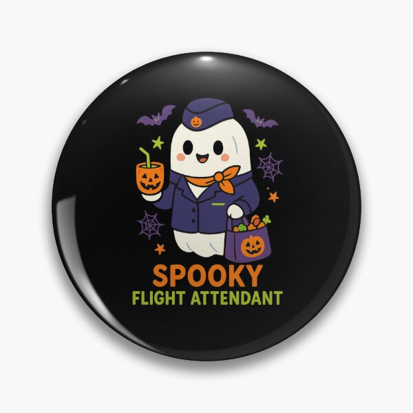 Item preview, Spooky Flight Attendant Halloween Ghost – Cute Stewardess Design for Kids designed and sold by EuropeanPrints.