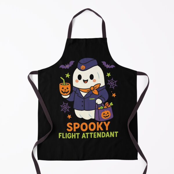 Item preview, Spooky Flight Attendant Halloween Ghost – Cute Stewardess Design for Kids designed and sold by EuropeanPrints.
