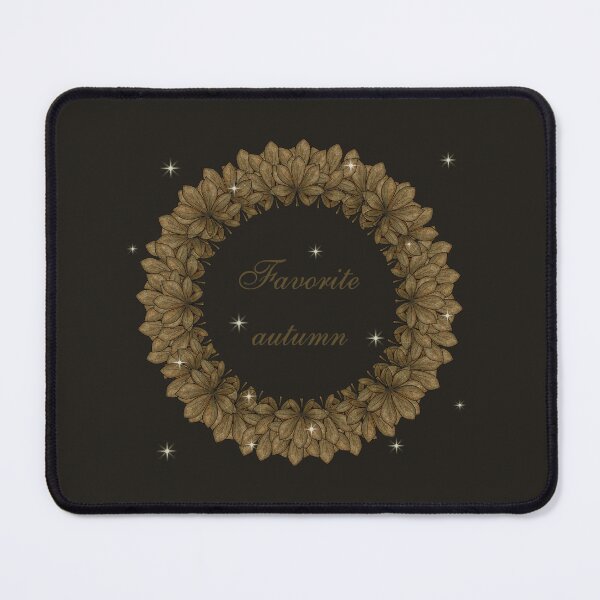 Item preview, Wreath of autumn chestnut leaves and the inscription "Favorite autumn" designed and sold by Cherevan.