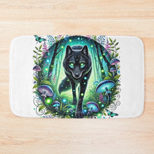 Item preview, Mystical Black Wolf designed and sold by Eiwaprints.