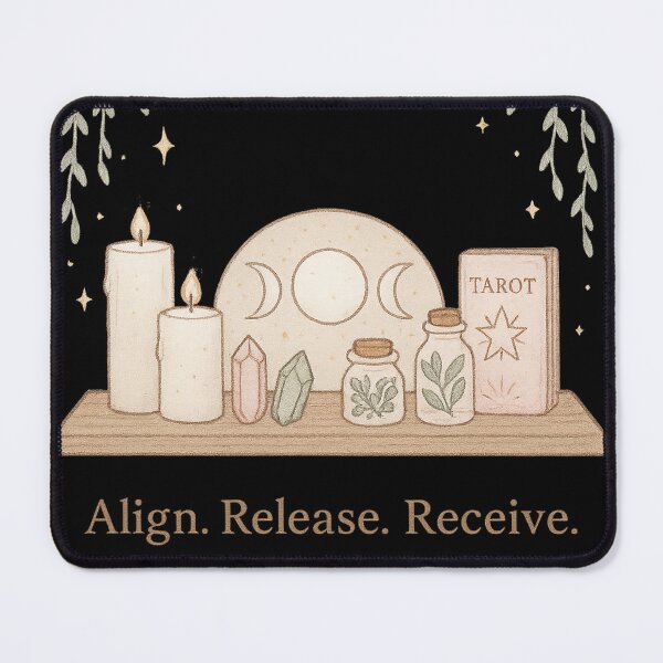 Item preview, Align Release Receive | Moon Altar Shelf Spiritual Witchy Art | Manifestation Stickers designed and sold by HerDreamCodes.