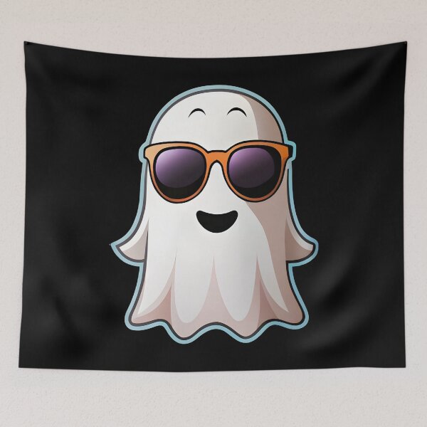 Item preview, funny Halloween Ghost with sunglasses designed and sold by Uglyandcute.
