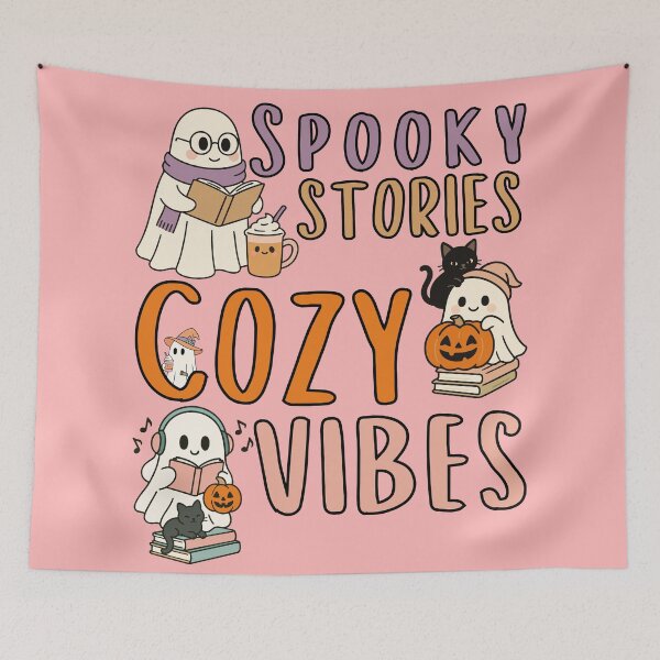 Item preview, Ghost Halloween Spooky Stories Cozy Vibes   designed and sold by DesignbyOla.