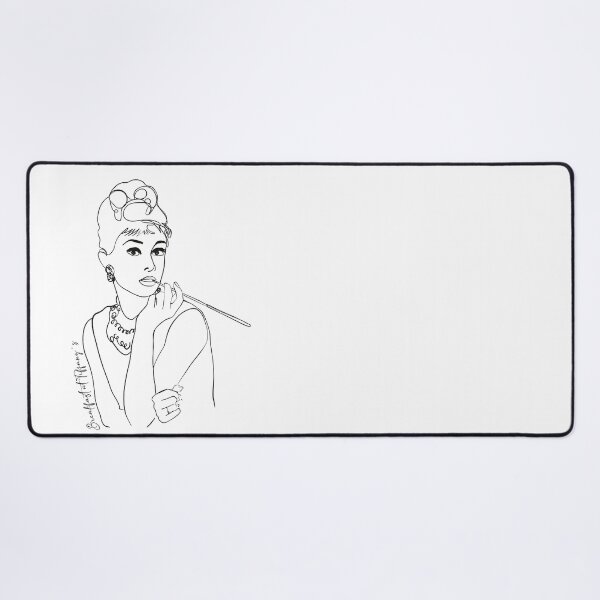 Item preview, Minimal Line Art Portrait – Vintage Audrey Style | Nostalgia Wall Art designed and sold by Pandositive.