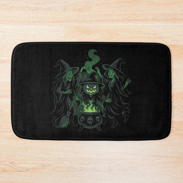 Item preview, Three Witches Dancing Around Cauldron – Spooky Halloween Cartoon designed and sold by Everyday Motif.