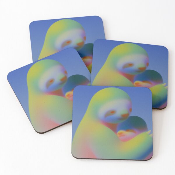 Item preview, Rainbow Sloth Hug Under Dreamy Skies designed and sold by Skelter-Skelter.