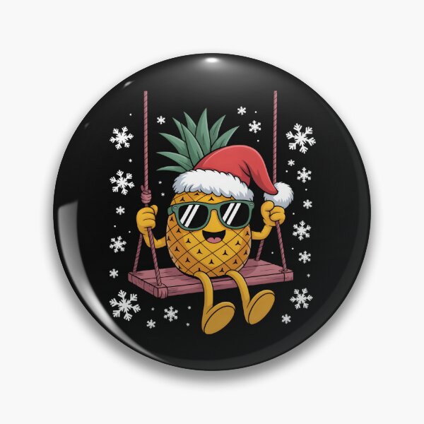 Artikelvorschau, Swinging Pineapple Cartoon Santa Hat Weihnachten Kinder Frauen entworfen und verkauft von clothesy7.