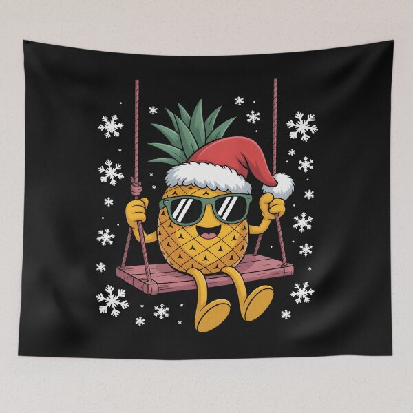 Item preview, Swinging Pineapple Cartoon Santa Hat Christmas Kids Women designed and sold by clothesy7.