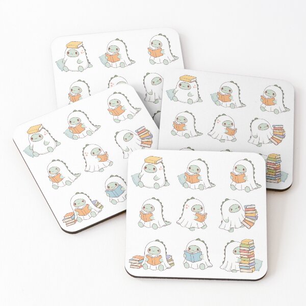Item preview, Cute Dinosaur Ghosts with Books - Funny Spooky Reading Cartoon designed and sold by RSK Originals.