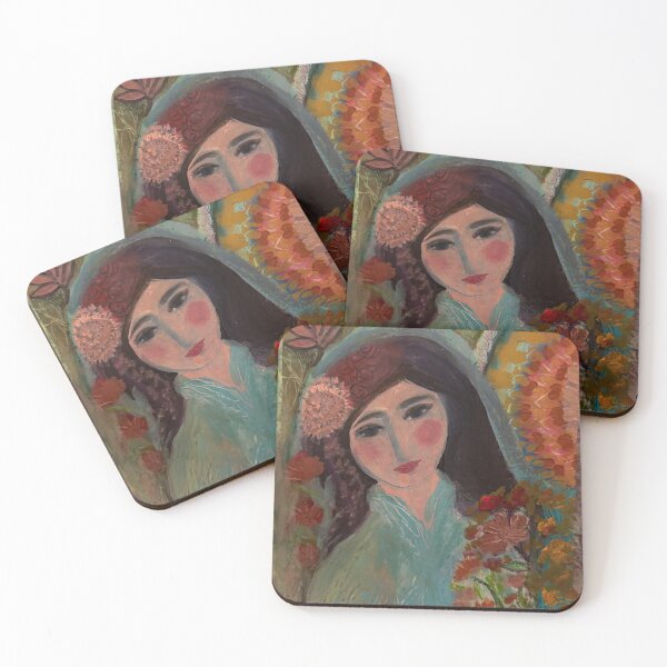 Item preview, Desdemona - a dreamy mixed-media portrait  designed and sold by SometimesyArt.