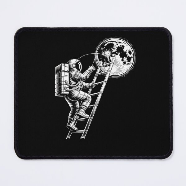 Item preview, Astronaut Painting the Moon – Cosmic Surrealism Art Print designed and sold by teevoxx.