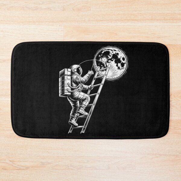 Item preview, Astronaut Painting the Moon – Cosmic Surrealism Art Print designed and sold by teevoxx.