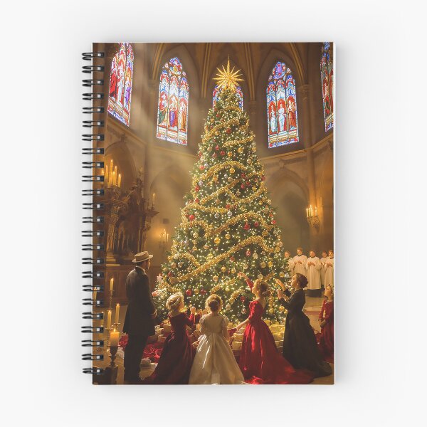 Item preview, Victorian Candlelit Church Christmas Townsfolk Decorating Tree designed and sold by acceleratorhams.