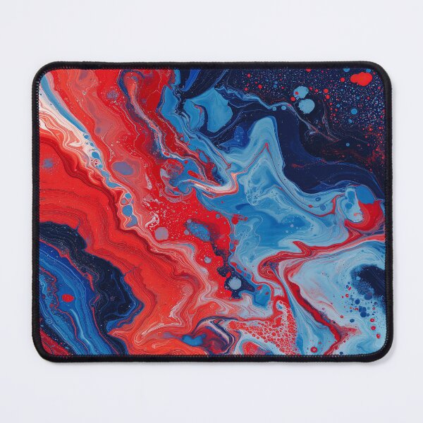 Item preview, Bold Red and Blue Liquid Marble Abstract Pattern designed and sold by AbstractMesh.