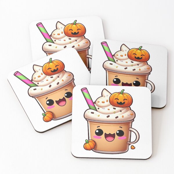 Item preview, Pumpkin Spice Latte Kawaii – Cute Autumn Halloween Design designed and sold by KingCuppaDigitalArt.