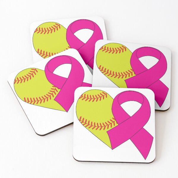 Item preview, Softball Heart Fight Cancer designed and sold by HouseThreads.