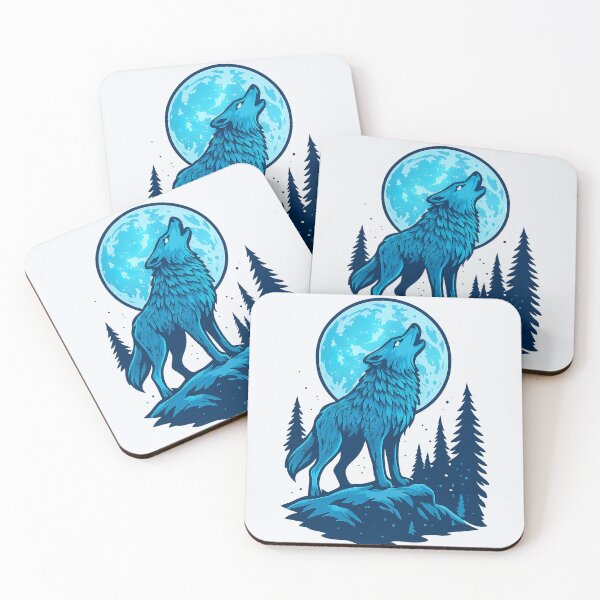 Item preview, Majestic Lone Wolf Howling at Full Moon | Hyper-Realistic Snowy Wilderness Art designed and sold by TrendznHitz.