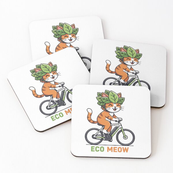 Item preview, Eco Meow: Ecological Cat on a Bicycle designed and sold by elglotonmusical.