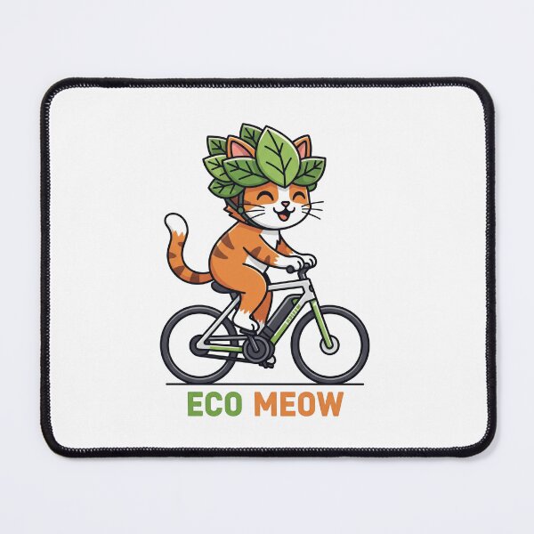 Item preview, Eco Meow: Ecological Cat on a Bicycle designed and sold by elglotonmusical.
