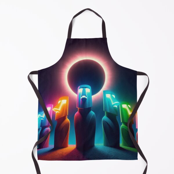 Item preview, Easter Island Statues and the Solar Eclipse designed and sold by Dogandesighn.
