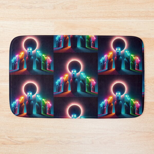 Item preview, Easter Island Statues and the Solar Eclipse designed and sold by Dogandesighn.