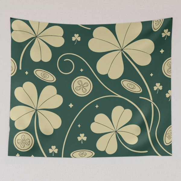 Item preview, Golden four-leaf clovers and coins  , lucky symbols . designed and sold by Lucky 777.