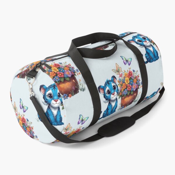 Item preview, Whimsical Blue Tiger with Floral Bliss designed and sold by AVESARTICO.