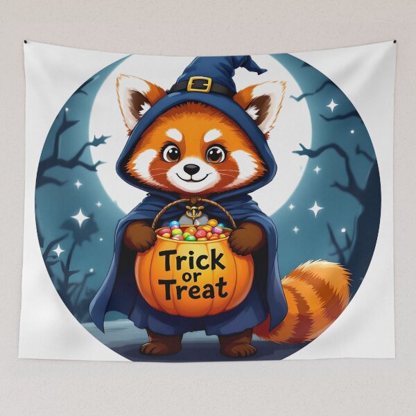 Item preview, red panda magician trick or treat halloween candy designed and sold by SmashingDeals.
