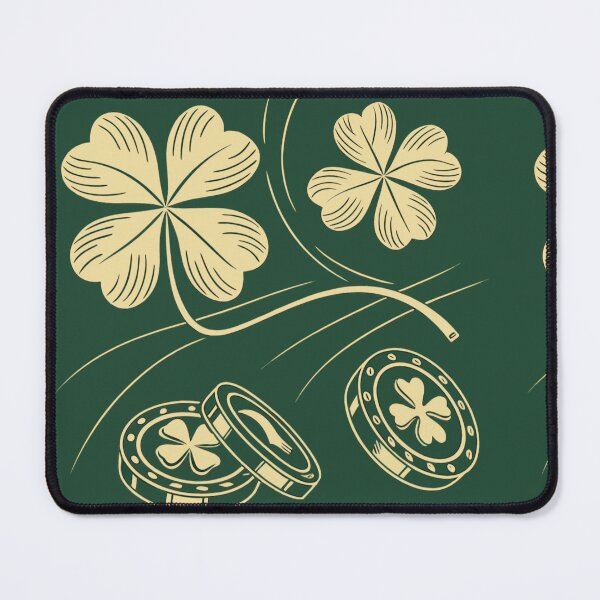 Item preview, Golden four-leaf clovers and coins , lucky symbols . designed and sold by Lucky 777.