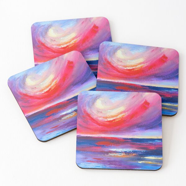 Item preview, Vibrant Sunrise Seascape Artwork designed and sold by kkjustpaint.