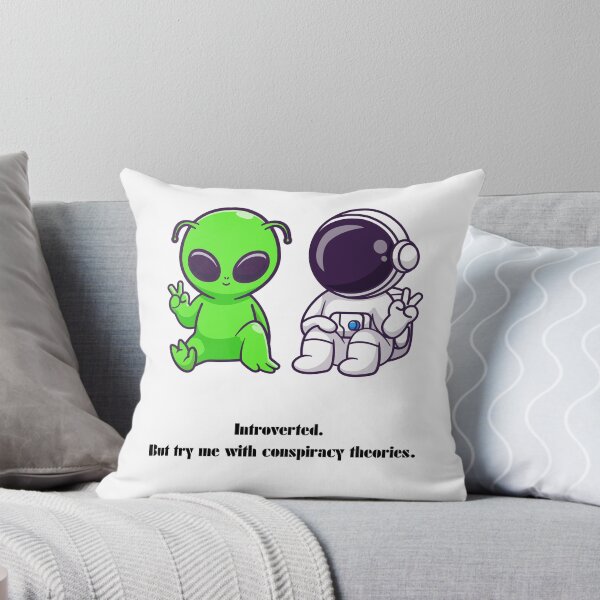 Item preview, Introverted But Willing to Discuss Conspiracy Theories – Alien & Astronaut Funny Design designed and sold by Paperpoison.