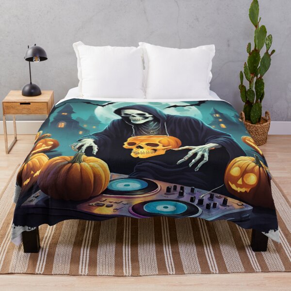 Item preview, Halloween Skeleton Dj Party designed and sold by Mozyden.