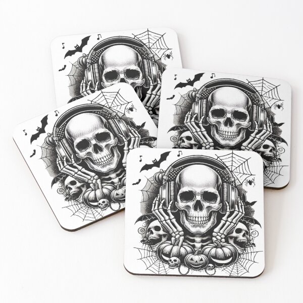 Item preview, Skull DJ Halloween Party Digital Art designed and sold by Mozyden.