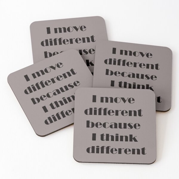 Item preview, I Move Different Because I Think Different – Bold Mindset Quote designed and sold by ArtNestVerse.