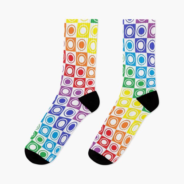 Artikelvorschau, Regenbogen und weiße Quadrate und Kugeln entworfen und verkauft von lornakay.