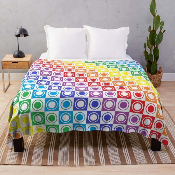Item preview, Rainbow and White Squares and Bullets designed and sold by lornakay.