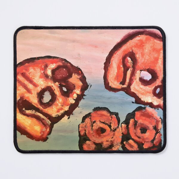 Item preview, 2 skulls and flowers designed and sold by Fuzzyart1977.