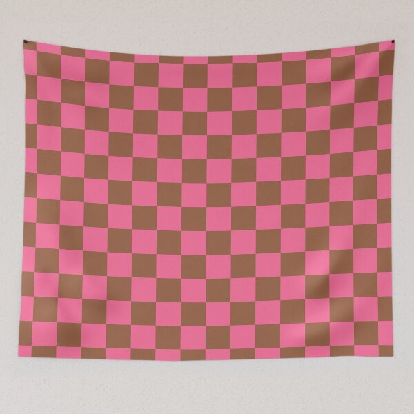 Item preview, Checkered Pink and Brown   designed and sold by lornakay.