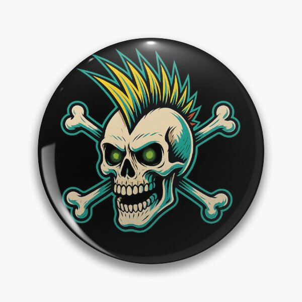 Artikelvorschau, Punk Irokesenschnitt Transparenter Totenkopf entworfen und verkauft von No Quarter Collective.