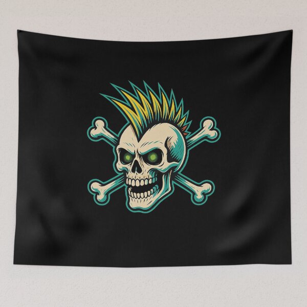 Item preview, Punk Mohawk Transparent Skull designed and sold by No Quarter Collective.