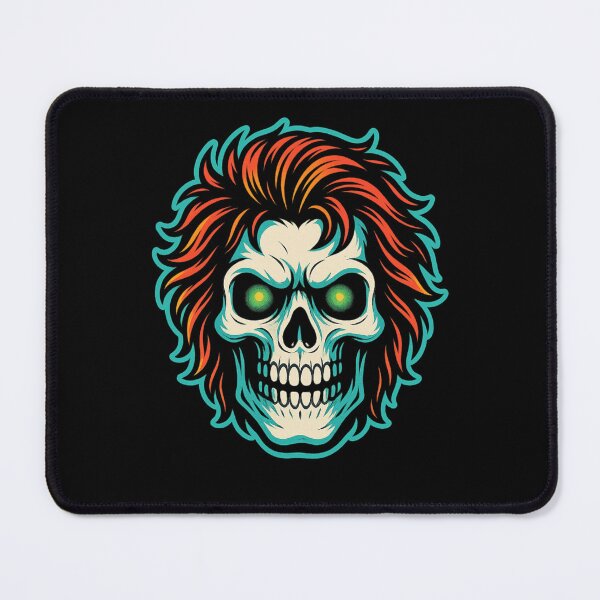 Item preview, Transparent Rocker Skull with Fiery Hair designed and sold by No Quarter Collective.