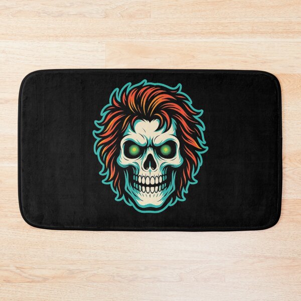 Item preview, Transparent Rocker Skull with Fiery Hair designed and sold by No Quarter Collective.