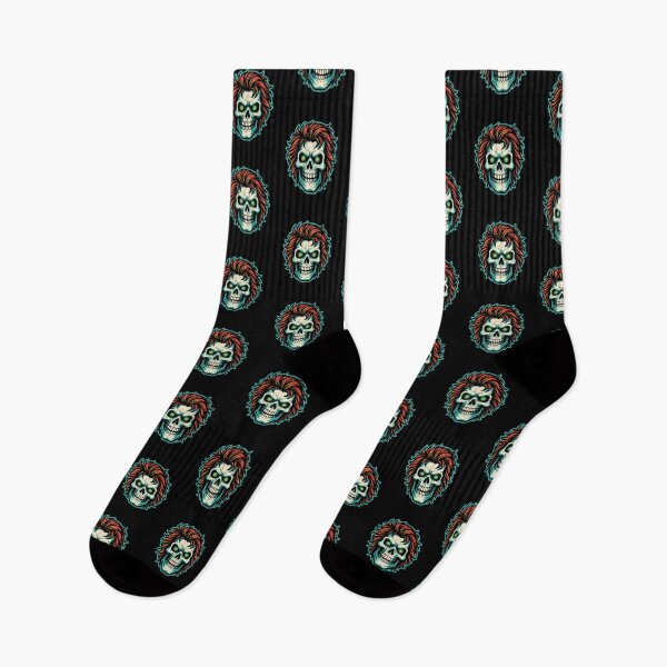 Item preview, Transparent Rocker Skull with Fiery Hair designed and sold by No Quarter Collective.