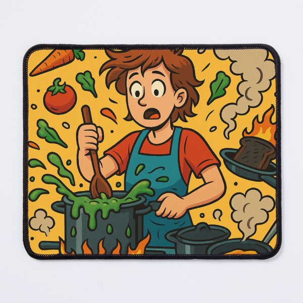 Item preview, Culinary Chaos ADHD Cooking Cartoon Design designed and sold by ilkami.
