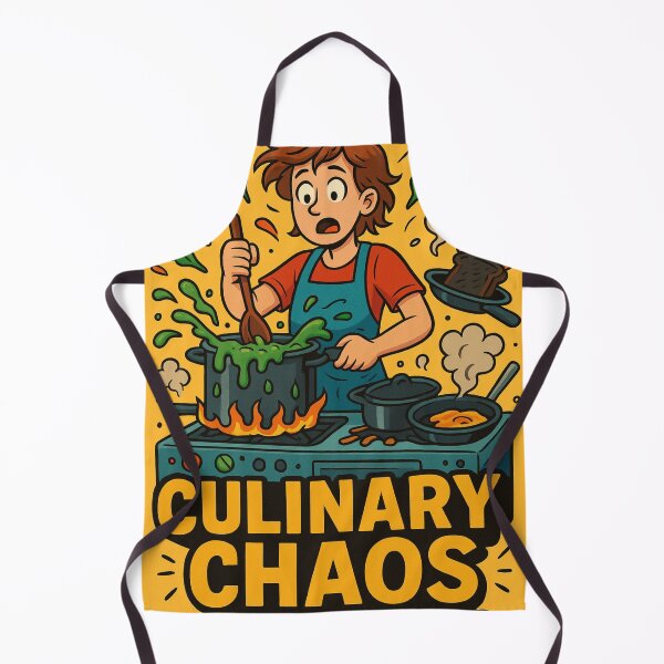 Item preview, Culinary Chaos ADHD Cooking Cartoon Design designed and sold by ilkami.