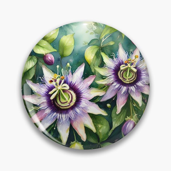 Item preview, Tropical Garden with Passiflora Flower or Passion Flower designed and sold by Ciervo Primavera.