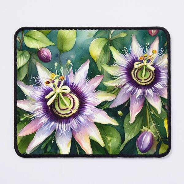 Item preview, Tropical Garden with Passiflora Flower or Passion Flower designed and sold by Ciervo Primavera.