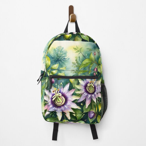 Item preview, Tropical Garden with Passiflora Flower or Passion Flower designed and sold by Ciervo Primavera.