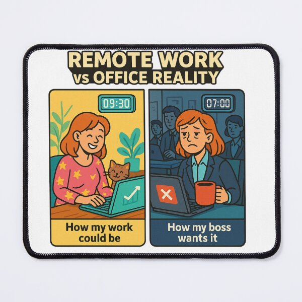 Item preview, Title: Remote Work vs Office Reality designed and sold by Not-Only-You.