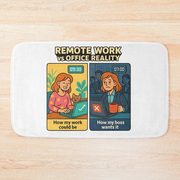 Item preview, Title: Remote Work vs Office Reality designed and sold by Not-Only-You.